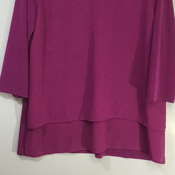 Chico's V-Neck Tunic Blouse Layered Front - Picture 4 of 5